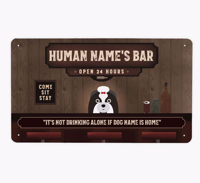 Vintage Bar: Personalized {breedFullName} Metal Sign
